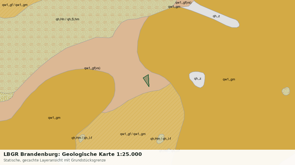 Statische Kartenansicht: LBGR Brandenburg: Geologische Karte 1:25.000