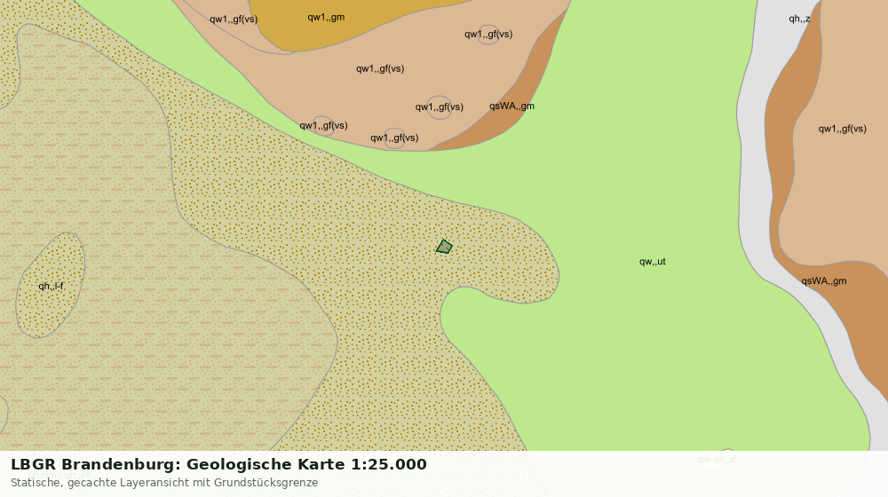 Statische Kartenansicht: LBGR Brandenburg: Geologische Karte 1:25.000