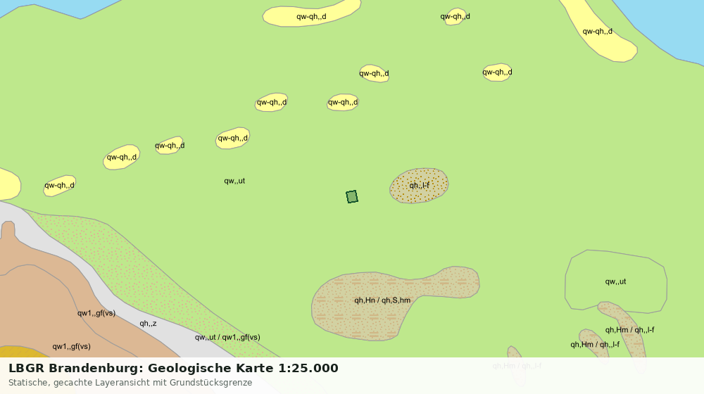 Statische Kartenansicht: LBGR Brandenburg: Geologische Karte 1:25.000