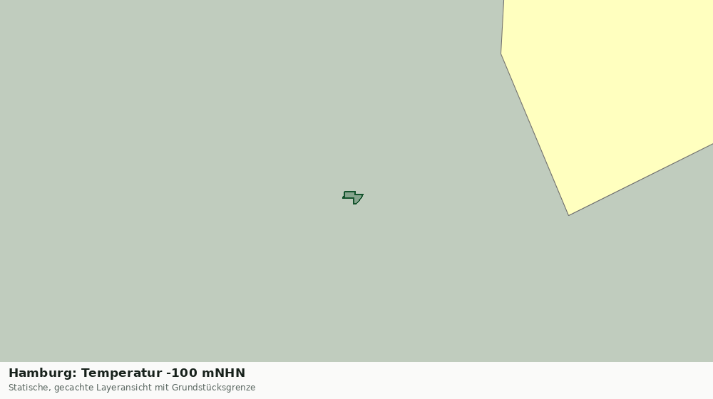 Statische Kartenansicht: Hamburg: Temperatur -100 mNHN