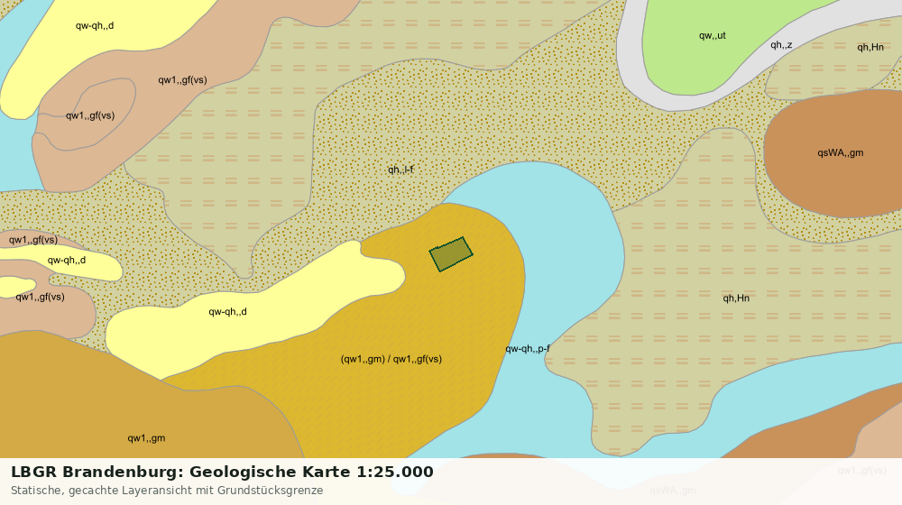 Statische Kartenansicht: LBGR Brandenburg: Geologische Karte 1:25.000