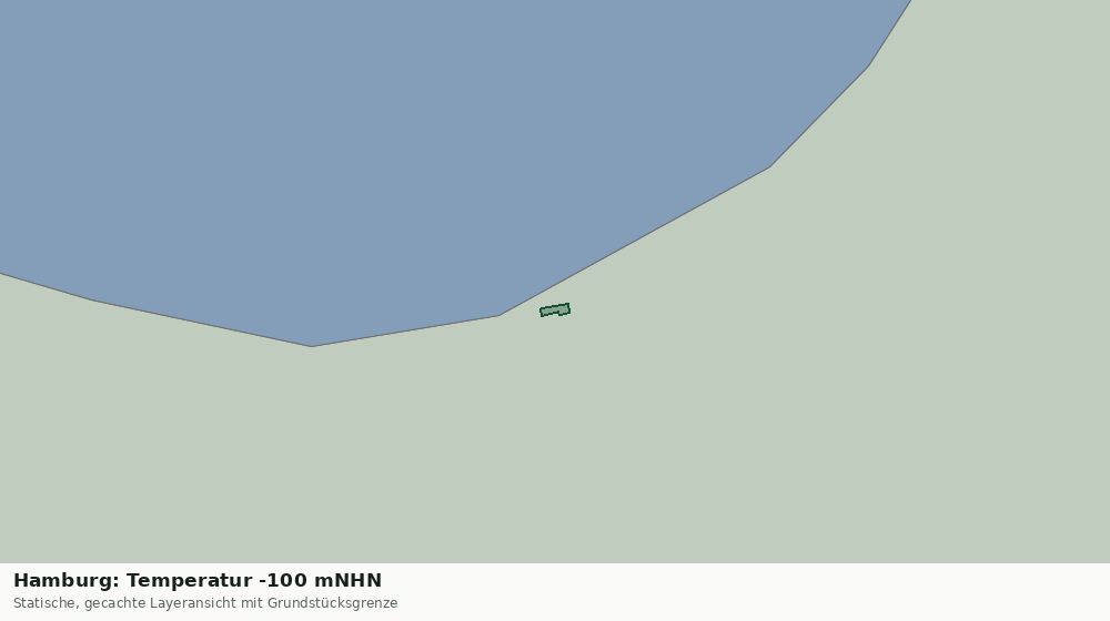 Statische Kartenansicht: Hamburg: Temperatur -100 mNHN