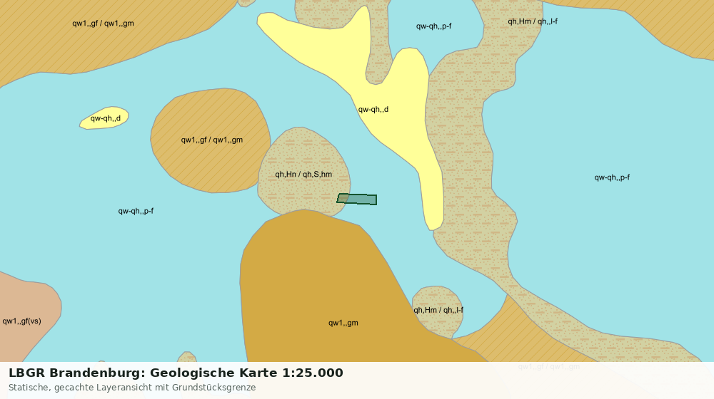 Statische Kartenansicht: LBGR Brandenburg: Geologische Karte 1:25.000