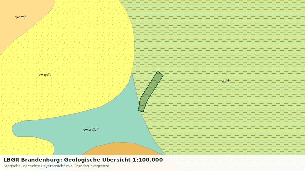 Statische Kartenansicht: LBGR Brandenburg: Geologische Übersicht 1:100.000