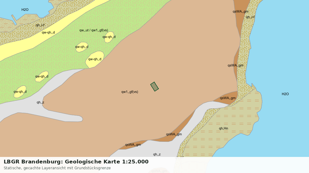 Statische Kartenansicht: LBGR Brandenburg: Geologische Karte 1:25.000