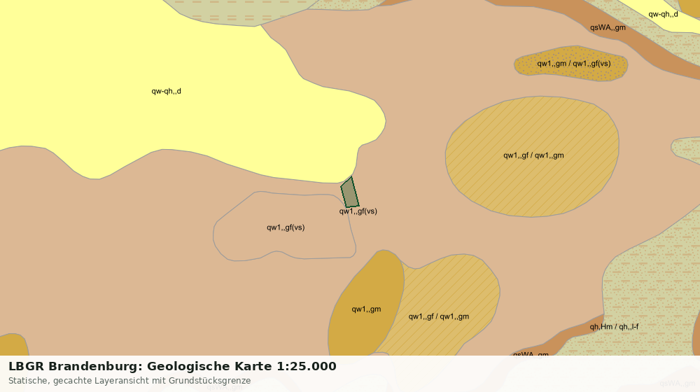 Statische Kartenansicht: LBGR Brandenburg: Geologische Karte 1:25.000