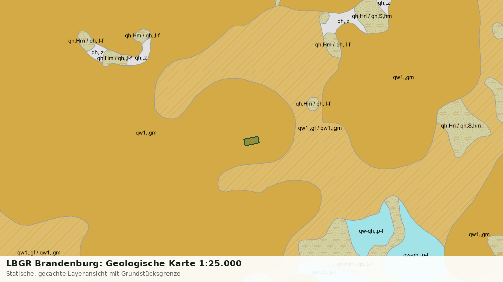 Statische Kartenansicht: LBGR Brandenburg: Geologische Karte 1:25.000