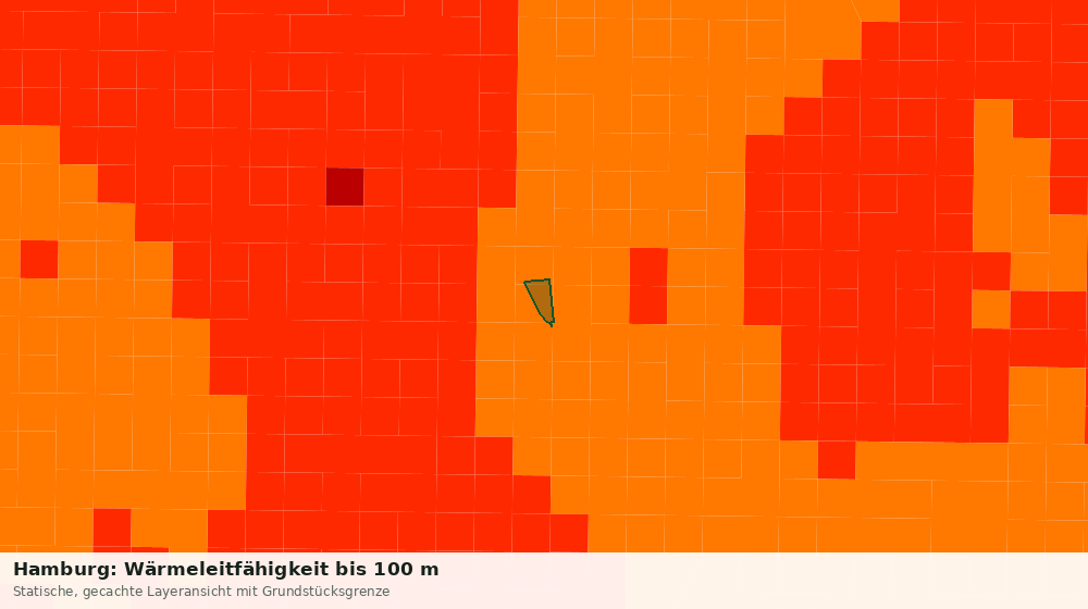 Statische Kartenansicht: Hamburg: Wärmeleitfähigkeit bis 100 m