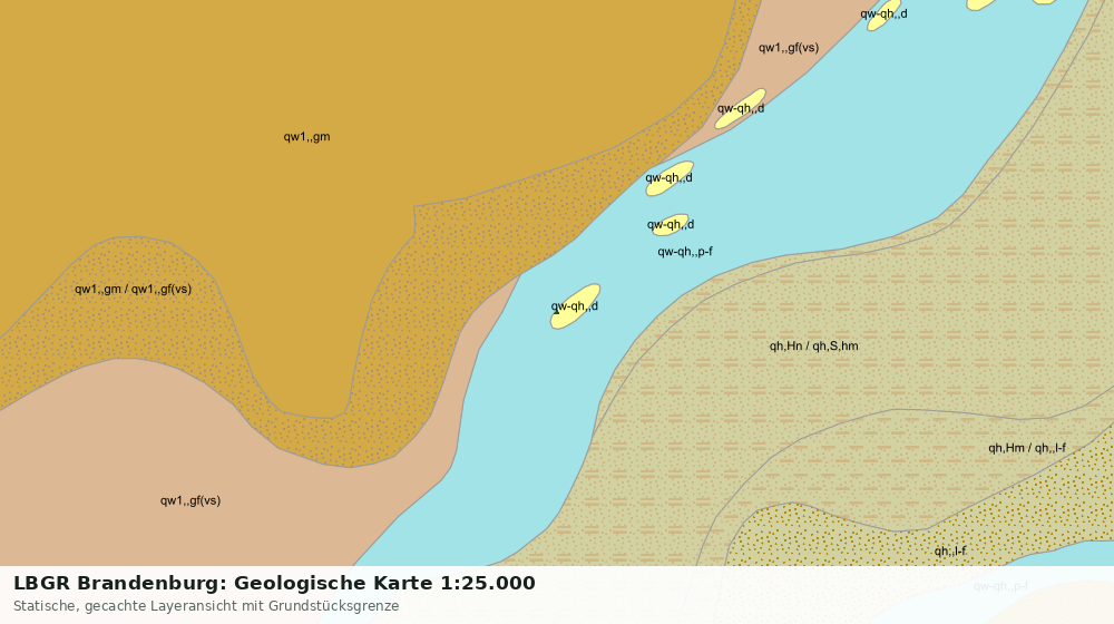 Statische Kartenansicht: LBGR Brandenburg: Geologische Karte 1:25.000