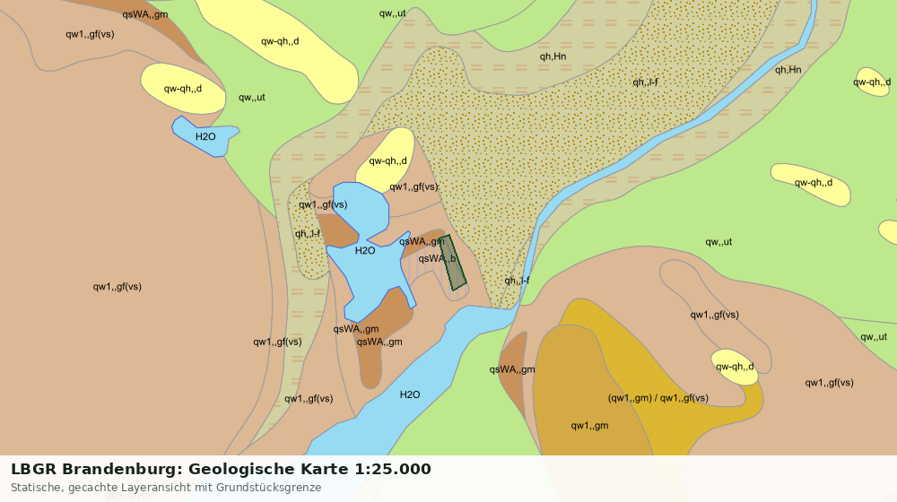 Statische Kartenansicht: LBGR Brandenburg: Geologische Karte 1:25.000