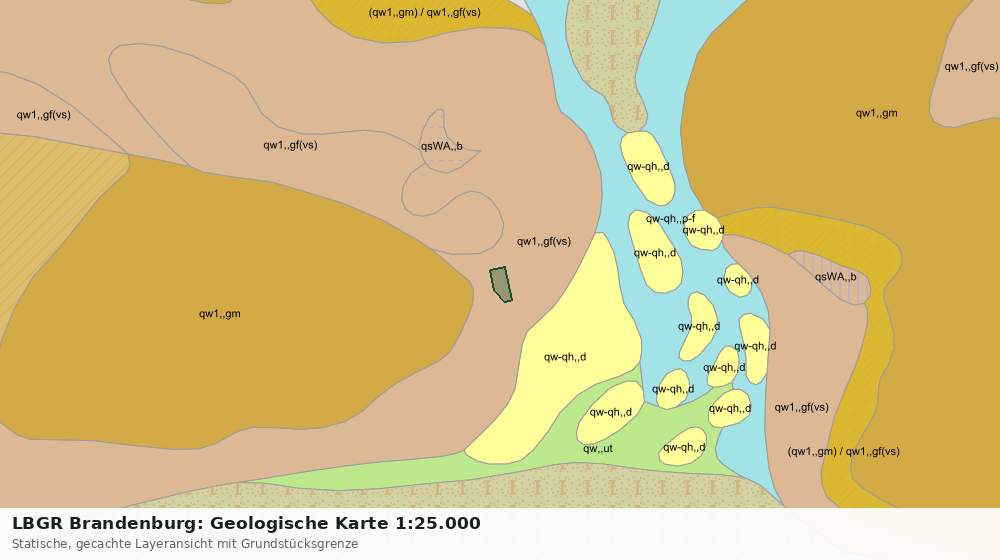 Statische Kartenansicht: LBGR Brandenburg: Geologische Karte 1:25.000