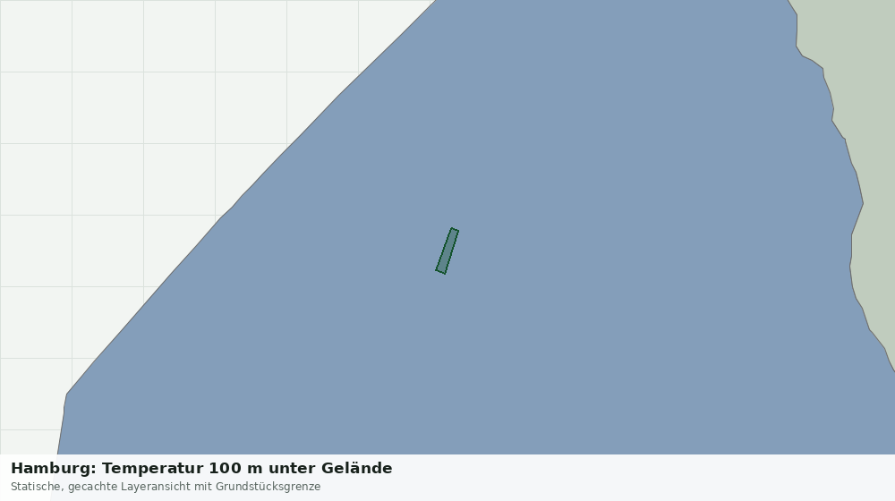 Statische Kartenansicht: Hamburg: Temperatur 100 m unter Gelände
