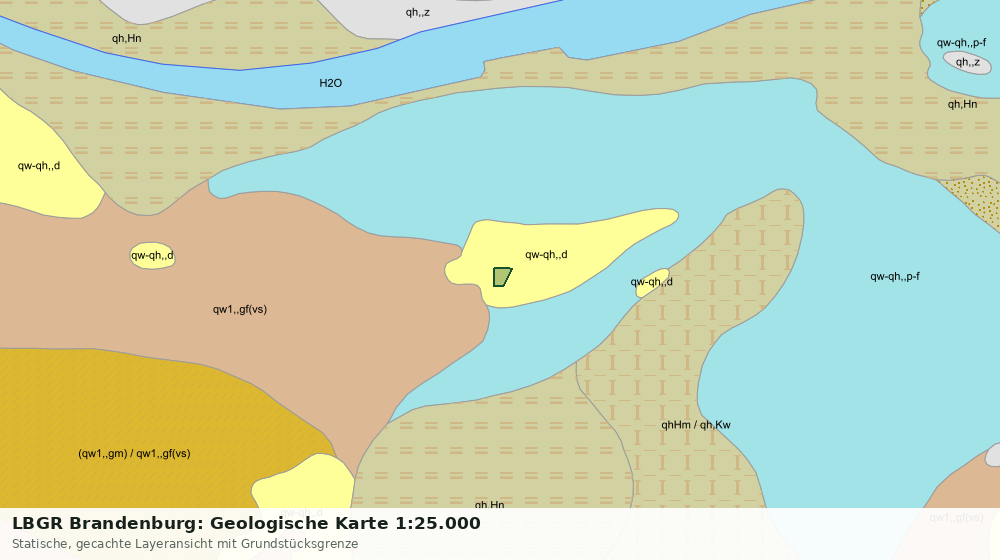 Statische Kartenansicht: LBGR Brandenburg: Geologische Karte 1:25.000