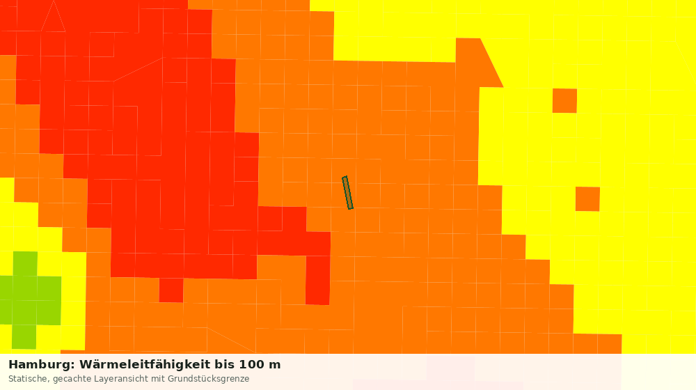 Statische Kartenansicht: Hamburg: Wärmeleitfähigkeit bis 100 m