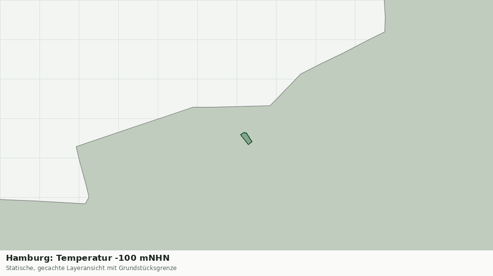 Statische Kartenansicht: Hamburg: Temperatur -100 mNHN