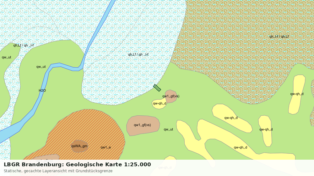 Statische Kartenansicht: LBGR Brandenburg: Geologische Karte 1:25.000