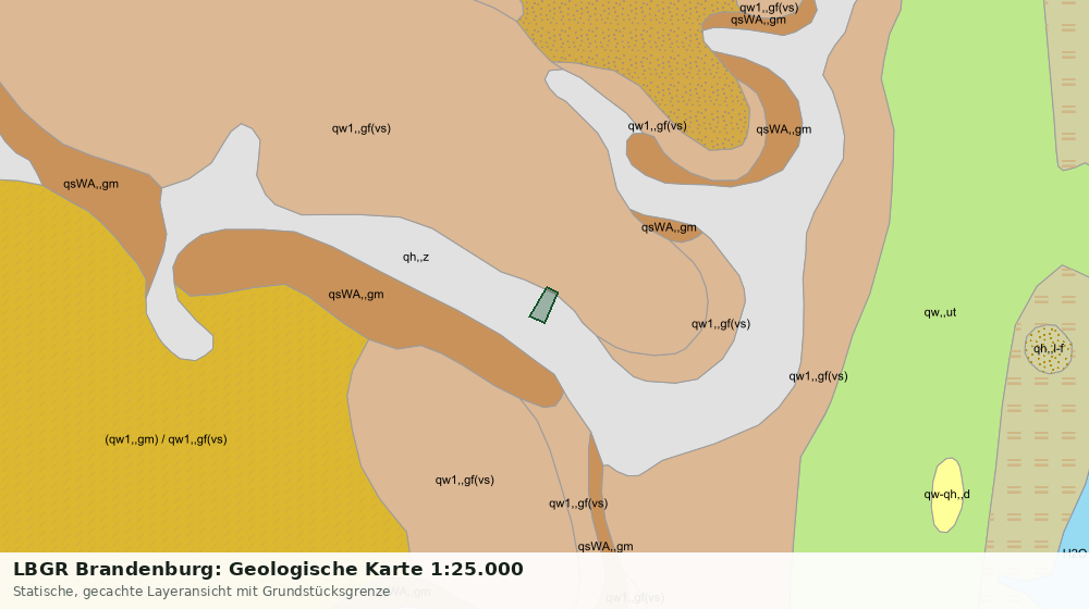 Statische Kartenansicht: LBGR Brandenburg: Geologische Karte 1:25.000