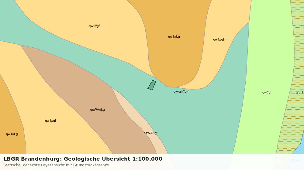 Statische Kartenansicht: LBGR Brandenburg: Geologische Übersicht 1:100.000