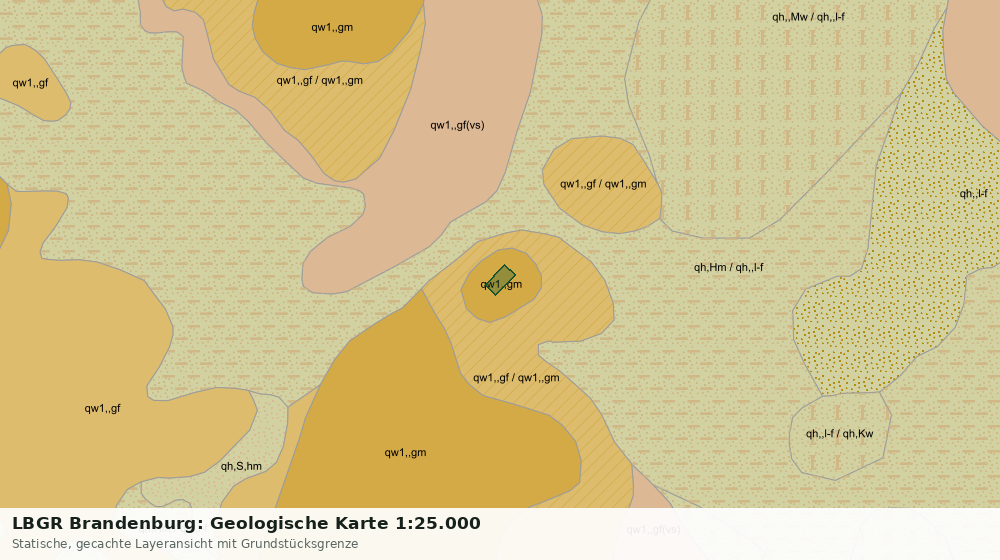 Statische Kartenansicht: LBGR Brandenburg: Geologische Karte 1:25.000