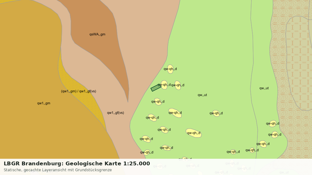 Statische Kartenansicht: LBGR Brandenburg: Geologische Karte 1:25.000