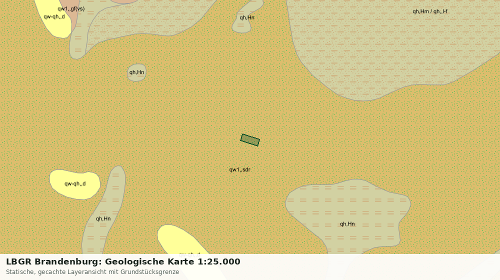 Statische Kartenansicht: LBGR Brandenburg: Geologische Karte 1:25.000