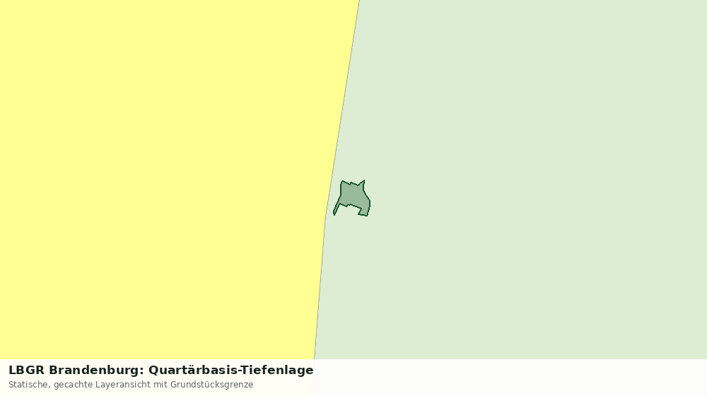 Statische Kartenansicht: LBGR Brandenburg: Quartärbasis-Tiefenlage