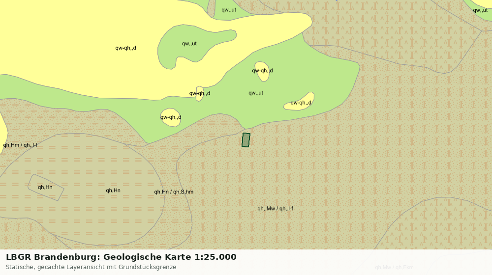 Statische Kartenansicht: LBGR Brandenburg: Geologische Karte 1:25.000
