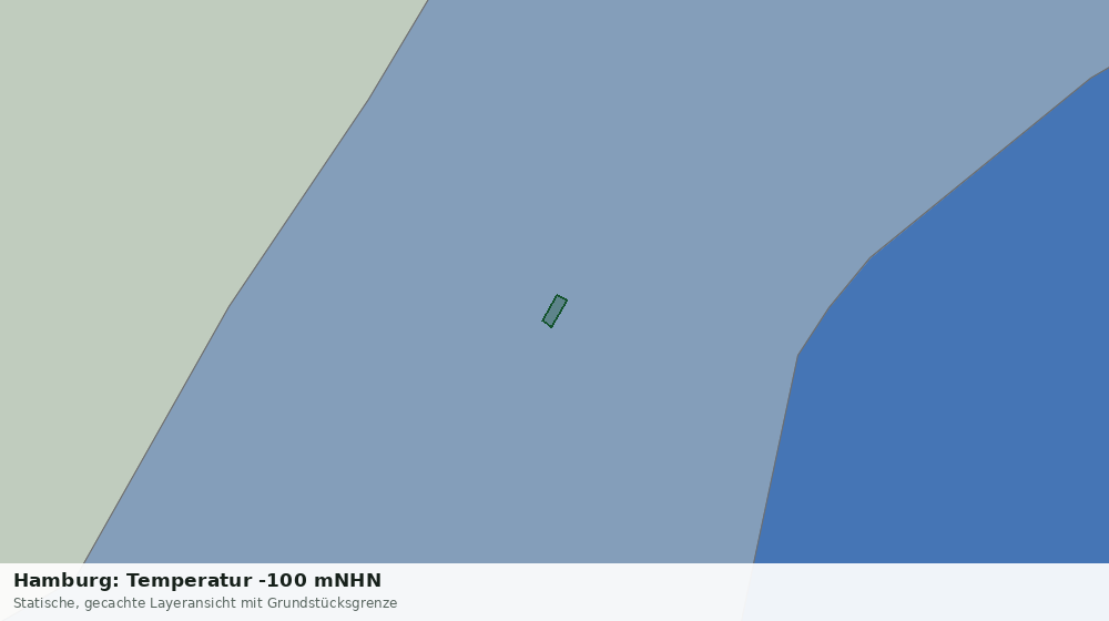 Statische Kartenansicht: Hamburg: Temperatur -100 mNHN