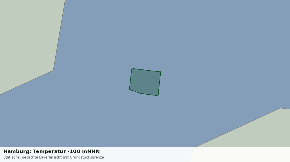 Statische Kartenansicht: Hamburg: Temperatur -100 mNHN