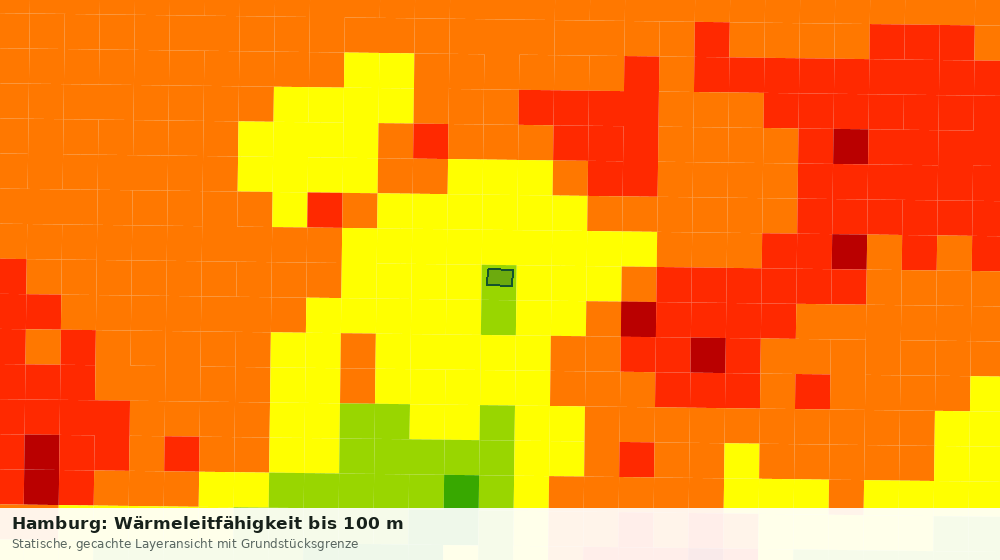 Statische Kartenansicht: Hamburg: Wärmeleitfähigkeit bis 100 m