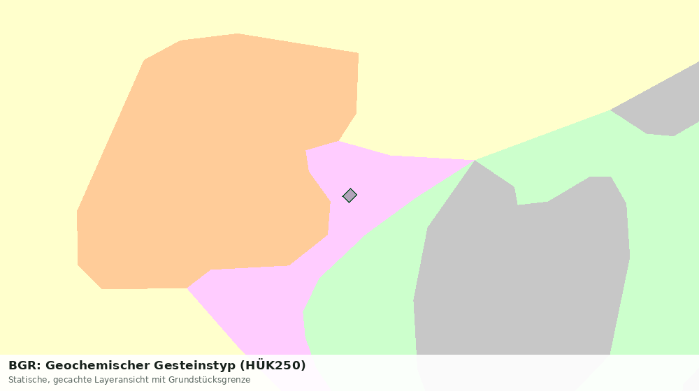 Statische Kartenansicht: BGR: Geochemischer Gesteinstyp (HÜK250)