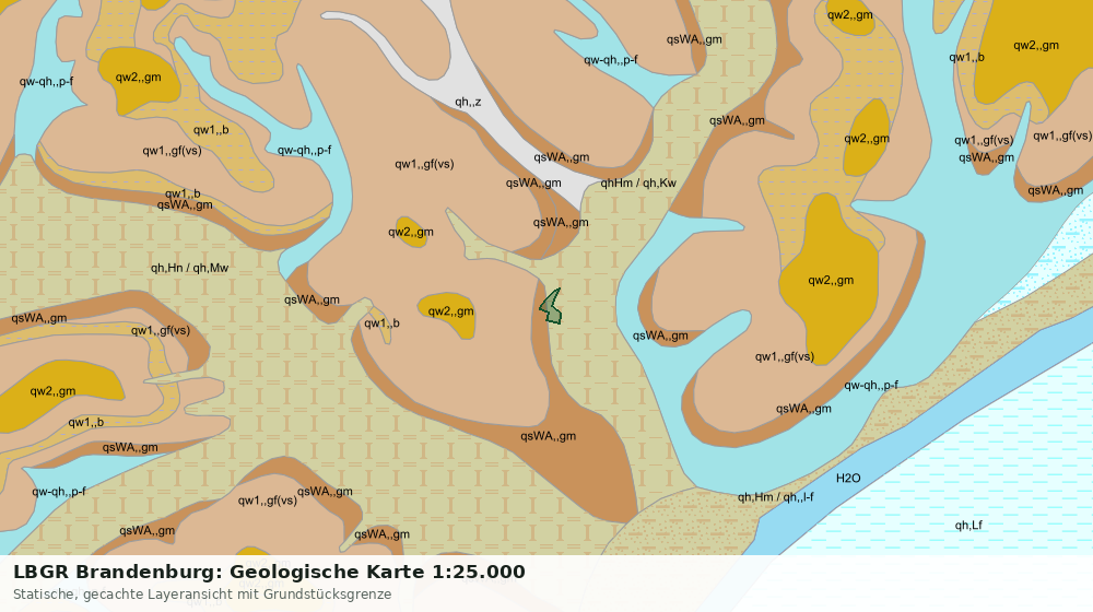 Statische Kartenansicht: LBGR Brandenburg: Geologische Karte 1:25.000