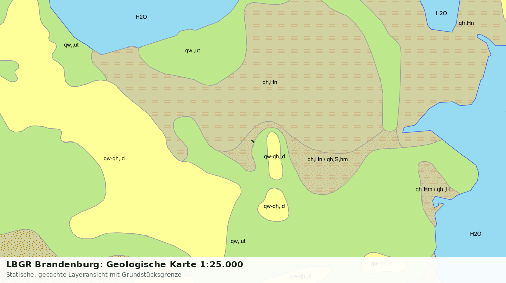 Statische Kartenansicht: LBGR Brandenburg: Geologische Karte 1:25.000