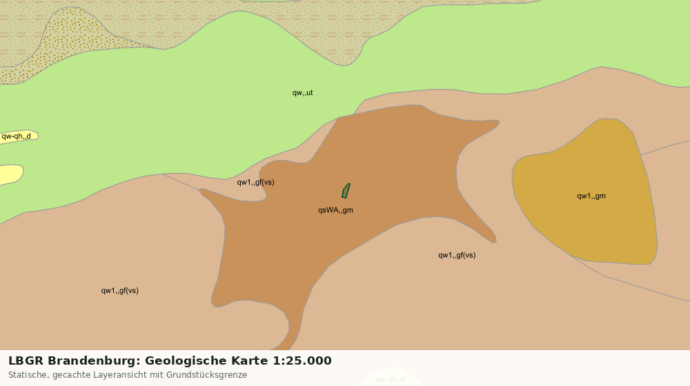 Statische Kartenansicht: LBGR Brandenburg: Geologische Karte 1:25.000