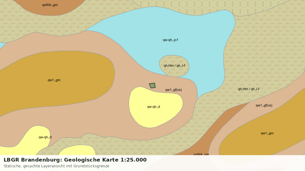 Statische Kartenansicht: LBGR Brandenburg: Geologische Karte 1:25.000