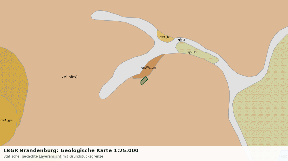 Statische Kartenansicht: LBGR Brandenburg: Geologische Karte 1:25.000