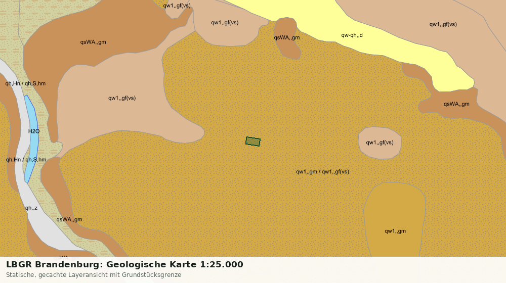 Statische Kartenansicht: LBGR Brandenburg: Geologische Karte 1:25.000