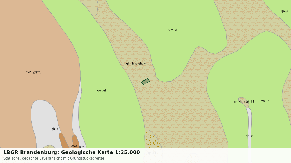 Statische Kartenansicht: LBGR Brandenburg: Geologische Karte 1:25.000