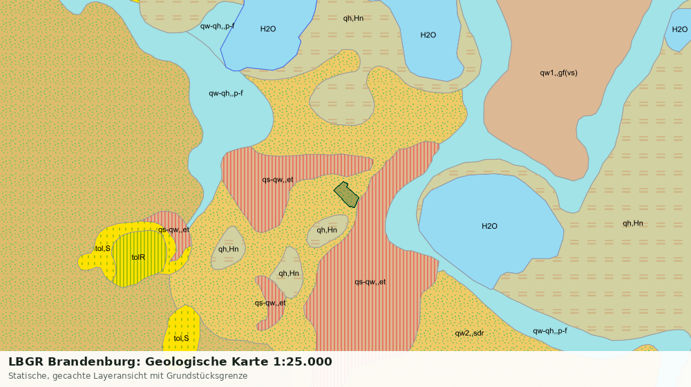 Statische Kartenansicht: LBGR Brandenburg: Geologische Karte 1:25.000