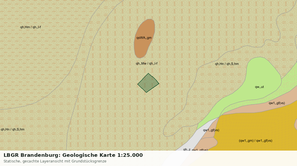 Statische Kartenansicht: LBGR Brandenburg: Geologische Karte 1:25.000