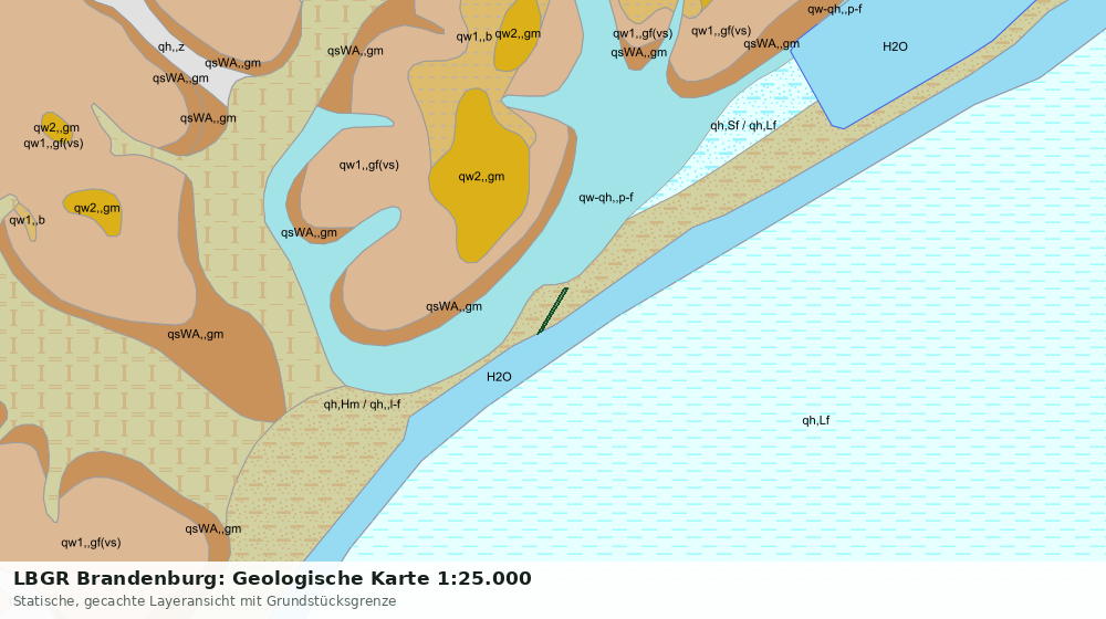 Statische Kartenansicht: LBGR Brandenburg: Geologische Karte 1:25.000