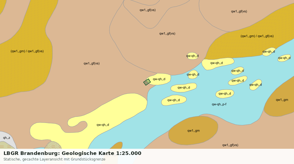 Statische Kartenansicht: LBGR Brandenburg: Geologische Karte 1:25.000