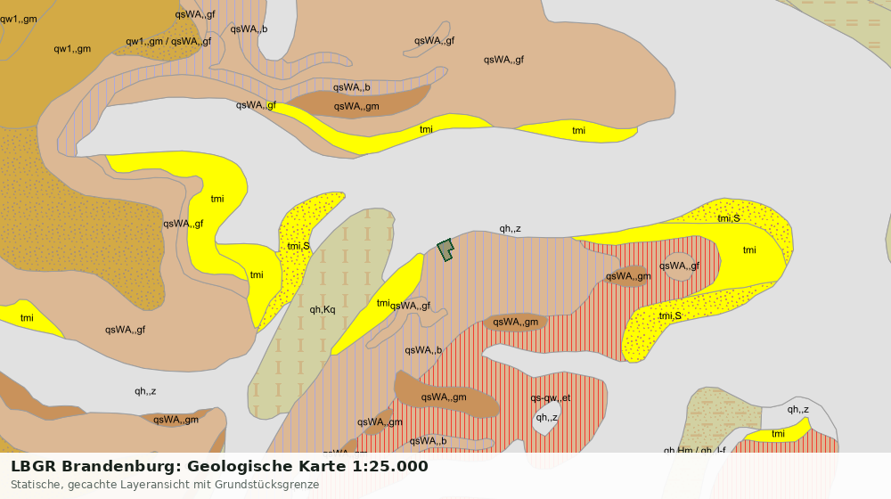 Statische Kartenansicht: LBGR Brandenburg: Geologische Karte 1:25.000
