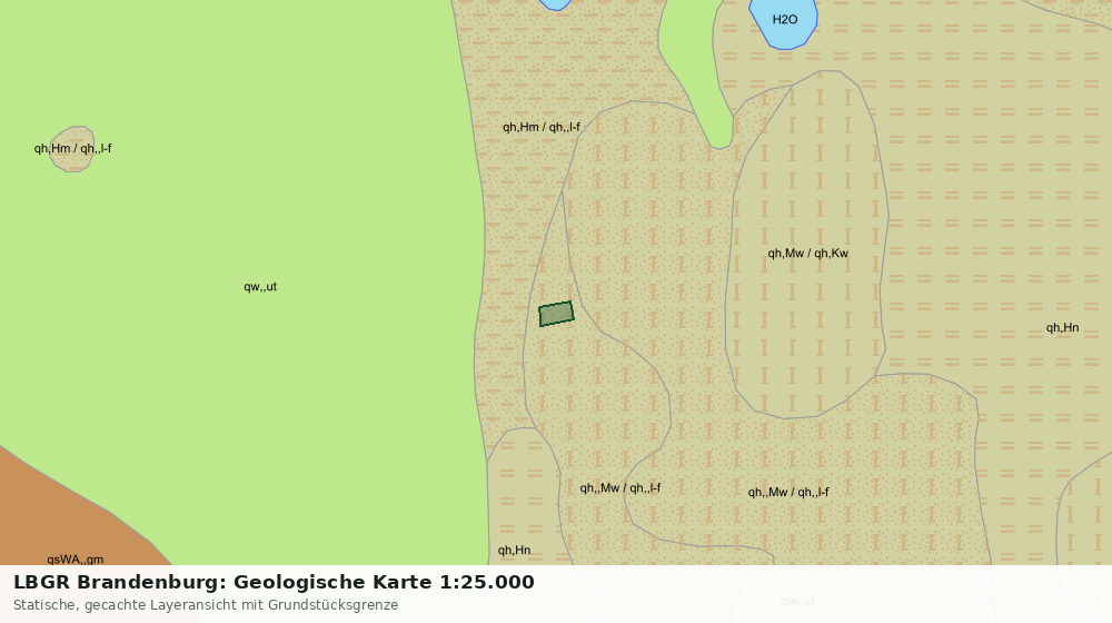 Statische Kartenansicht: LBGR Brandenburg: Geologische Karte 1:25.000