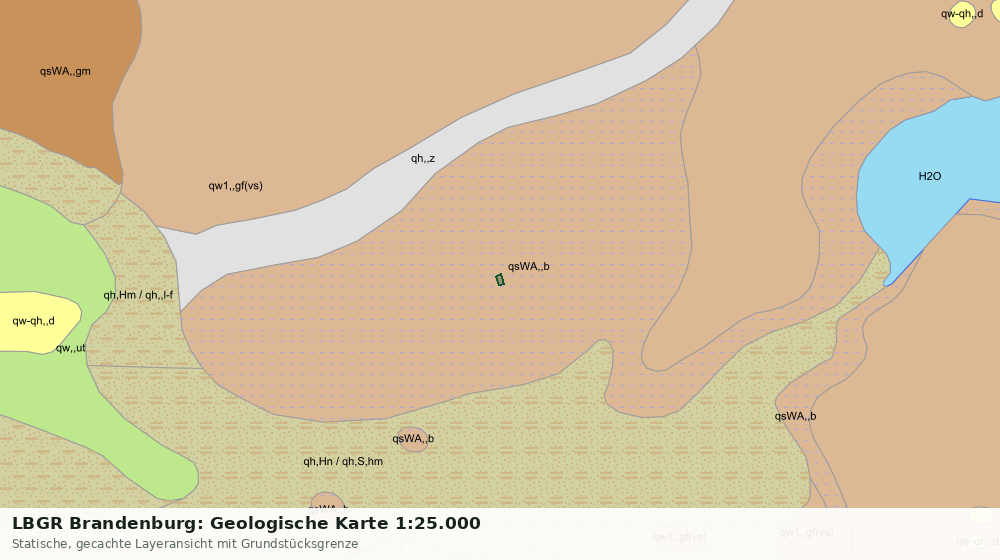 Statische Kartenansicht: LBGR Brandenburg: Geologische Karte 1:25.000