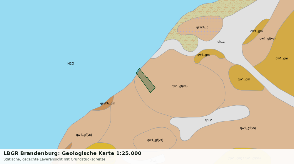 Statische Kartenansicht: LBGR Brandenburg: Geologische Karte 1:25.000
