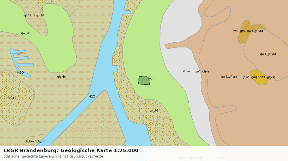 Statische Kartenansicht: LBGR Brandenburg: Geologische Karte 1:25.000