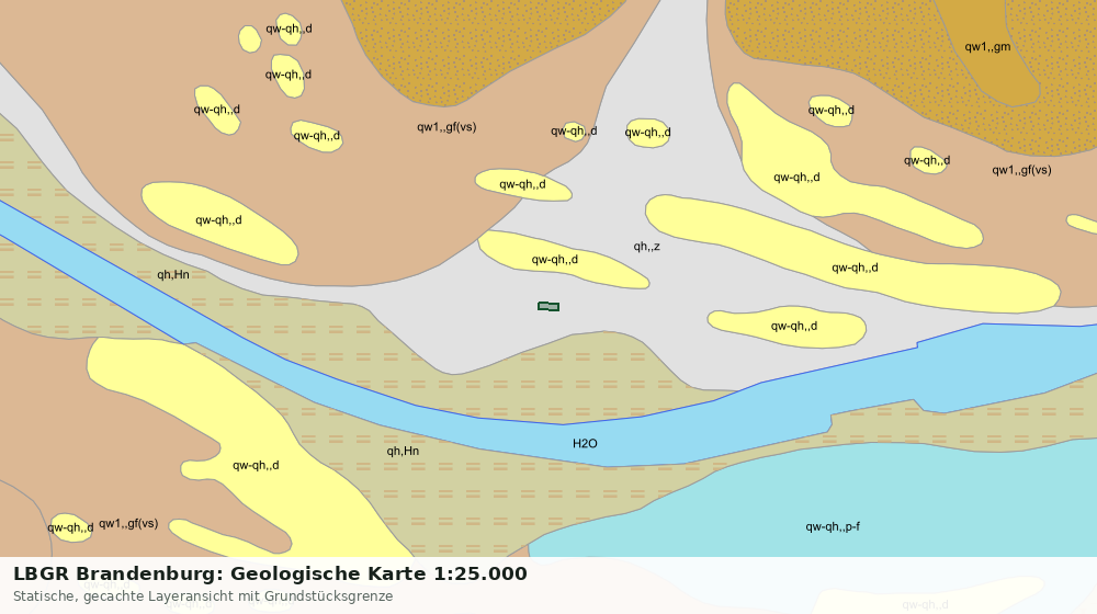 Statische Kartenansicht: LBGR Brandenburg: Geologische Karte 1:25.000