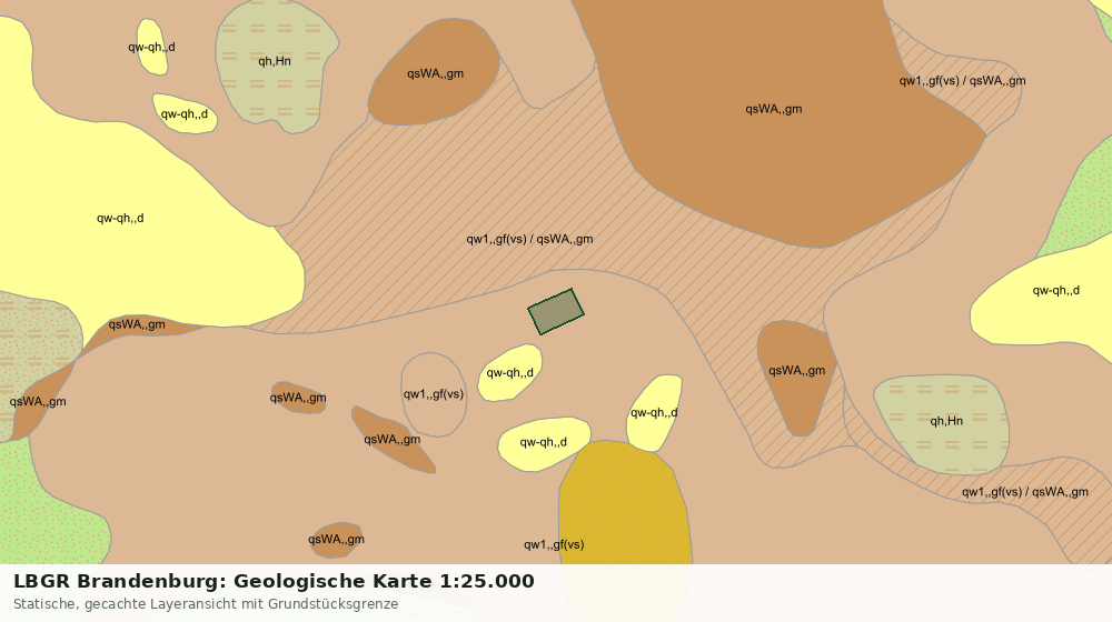 Statische Kartenansicht: LBGR Brandenburg: Geologische Karte 1:25.000