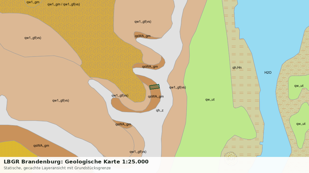 Statische Kartenansicht: LBGR Brandenburg: Geologische Karte 1:25.000
